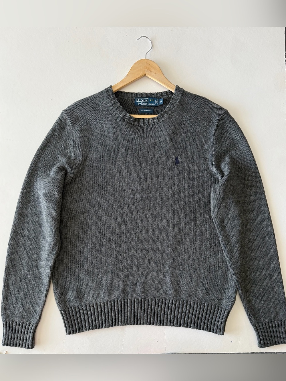 Polo by Ralph Lauren Men's Cotton Crewneck Sweater Medium